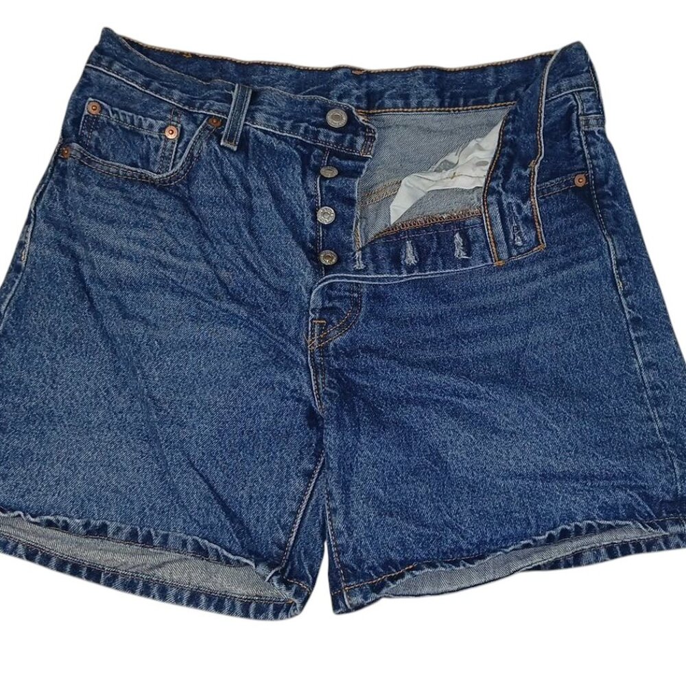 Levi’s 501 Women’s Mid Length Shorts Size 29W High Rise Button Fly